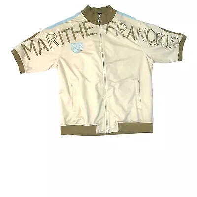 Marithe Francois Girbaud Mens Jacket Size XL Zip Up Spell Out Short Sleeve • $101.47