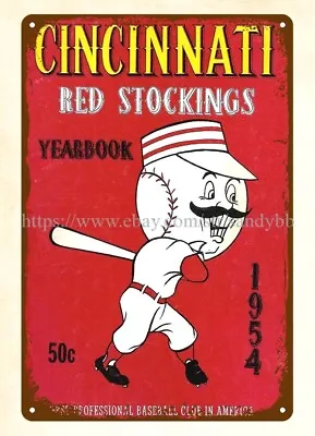 Metal Wall Art 1954 Baseball  Yearbook Metal Tin Sign • $18.89