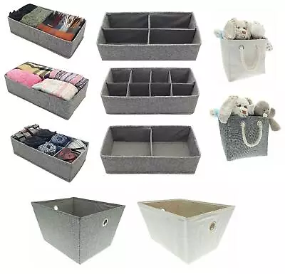 Drawer Divider Wardrobe Tidy Sock Underwear Scarf Organiser Boxes • £7.49