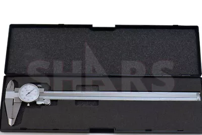 Shars 12  Dial Caliper .001  Shock Proof Stainless 4 Way + Inspection Report R} • $55.95