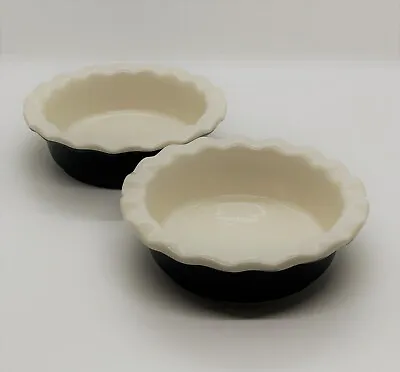 Crofton Mini Pie Or Quiche Bakeware - Set Of 2 - Black And White • $24.95