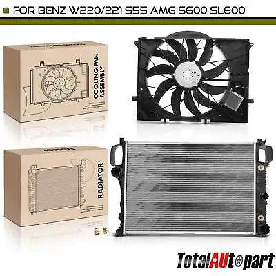 Radiator & Cooling Fan Assy Kit For Mercedes-Benz W220 V220 S55 AMG W221 S600 • $347.99