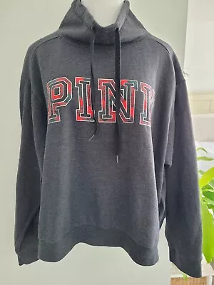 Pink Victoria Secret Womens Size XXL Gray Fleece Casual Pullover Sweatshirt • $14