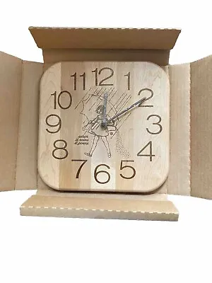 Morton Salt Butcher Block Clock 10x10 (New In Box) • $39