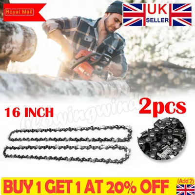 16  40CM 56 DL Chainsaw Chain Saw Blade TITAN TTB355CHN ELECTRIC 91PJ057X 2PCS‘ • £8.99