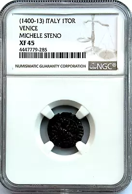 1400-1413 Italy 1TOR Venice Michele Steno - NGC XF45 - FREE SHIPPING! • $109.95