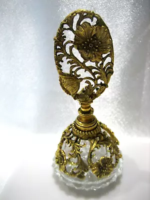 Vtg Matson Ormolu Gold Dogwood Perfume Bottle Dauber Ornate Filigree 6 1/2” • $49.48