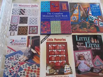 Lot 6 MINIATURE QUILTING Books Complete MINI TRADITIONAL Bias Square LITTLE Memo • $13.50