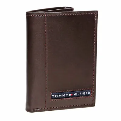 Tommy Hilfiger Men's Premium Leather Credit Card ID Wallet Trifold 31TL11X033 • $27.29