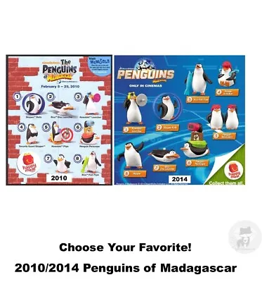 McDonald's 2010 & 2014 DreamWorks Penguins Of Madagascar-Choose Your Favorite! • $6.50