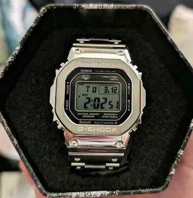 Casio G-Shock Full Metal GMW-B5000D-1ER Bluetooth Solar Men's Watch -  Silver  • $530