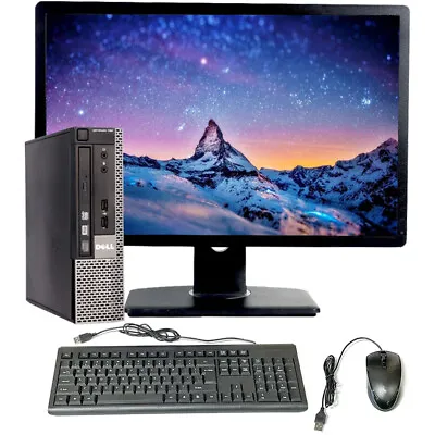 Dell Desktop I5 Computer Up To 16GB RAM 1TB HD/SSD 24in LCD Windows 10 Pro WiFi • $92