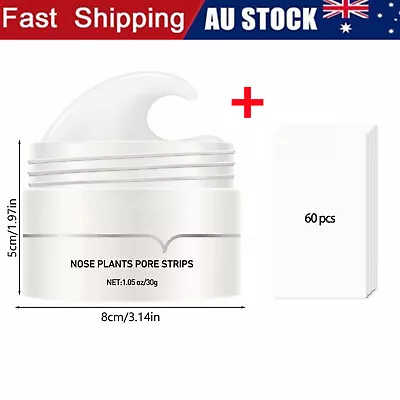 $7.99 • Buy LANBENA Blackhead Remover Nose Mask Pore Black Peel Off Acne & 60x Paper Strips