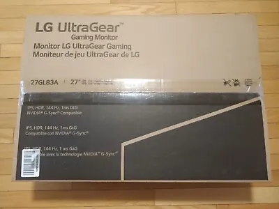 $149.99 • Buy LG UltraGear QHD 27  Gaming Monitor 27GL83A-B, IPS 1ms, 144Hz, 2560x1440, G-SYNC