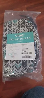 Vive Accessories Bag For Walker Wheelchair Rollator W/Cup Holder Senior Basket • $30