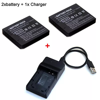 Battery / Charger For DMW-BCF10E Panasonic Lumix DMC-FT1 DMC-FT2 DMC-FT3 DMC-FT4 • $21.88