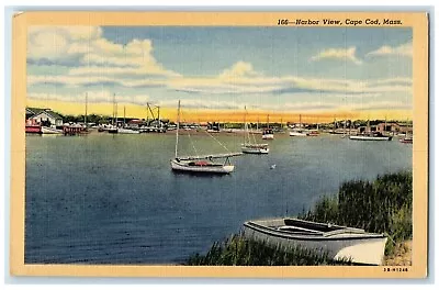 C1940 Harbor View Falmouth Heights Canoe Cape Cod Massachusetts Vintage Postcard • £28.87