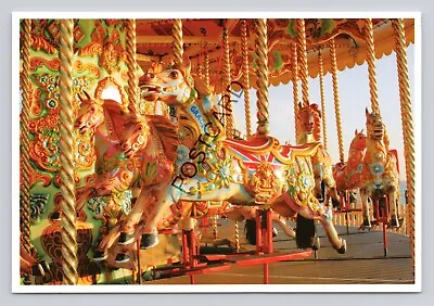 Postcard UK Sussex Fairground Carousel Gallopers Horses (I3) • £6.99