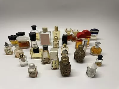 Vintage Miniature Mini Designer Perfume Bottles Lot Of 25 Various Brands • $25