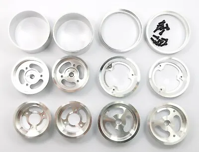 Dhawk CNC Vintage 1.5  Aluminum Wheel 3 Pieces Silver For Team Associated RC10 • $160.93