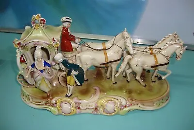 $188 • Buy Grafenthal Volkstedt Goebel ? German Porcelain Horse Carriage Figurine No Faults
