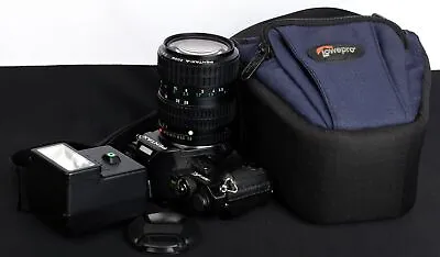 CLA'd Pentax Super A 35mm Film SLR C/w Pentax-A 28-80mm Zoom Lens & AF200T Kit • $689.87