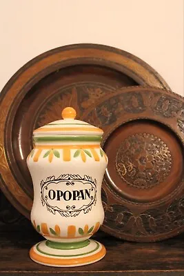 £30 • Buy Vintage Gien French Apothecary Opopan Jar 