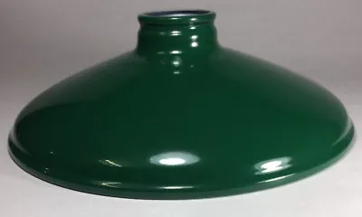 Metal Cone Lamp Light Shade Pendant 2.25 X 10 Green Porcelain Industrial Style • $39.78