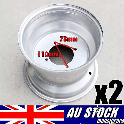 2 X 10'' Inch Front Rim 250cc 350cc ATV Quad Buggy Ride On Mower Trailer Go Kart • $60.48