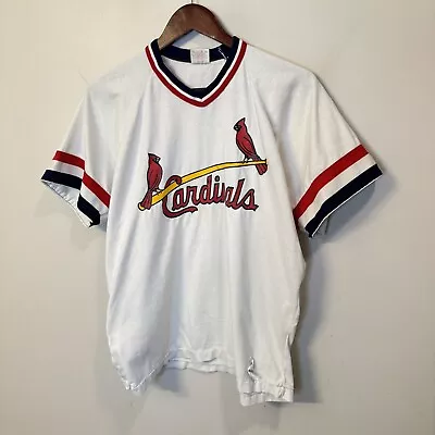 St. Louis Cardinals RAWLINGS Jersey XL Mens White Baseball Vtg Single Stitch • $39.95