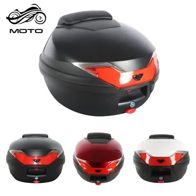 32L Motorcycle Tour Tail Box Luggage Top Lock Storage Scooter Trunk Carrier Case • $57.48