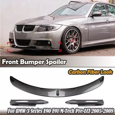 For BMW 3 Series E90 E91 M-Tech 2005-2008 Front Bumper Spoiler Splitter Lip Kit • $87.01