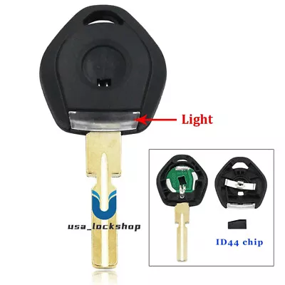 $10.28 • Buy With Led Light Uncut HU58 Blade Transponder ID44 Chip Key For BMW E38 E39 E36 Z3