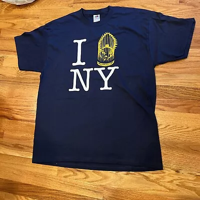 New York Yankees I Love Ny Championship Shirt  T-shirt Men's 2XL • $14.99