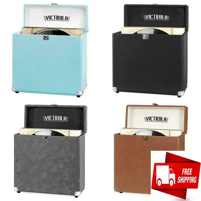 Vinyl Record Holder Storage Vintage Case Carrying Fits All Standard Album Handle • $64.77