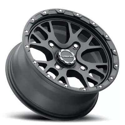 14x7 Vision 545 Rocker Satin Black UTV Wheel 4x137 (13mm) • $115.74