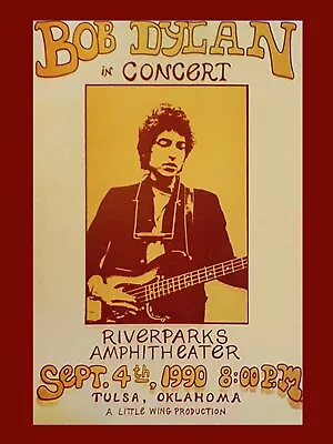Bob Dylan At Riverparks Amphitheater Vintage Concert Poster Size 18 X24  • $9.99