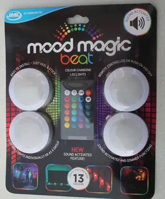 Jml Mood Magic Beat Colour Changing Led Lights Remote Control 4 Lights 13 Colour • £12.49