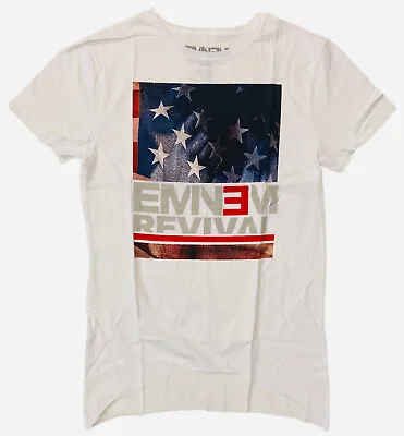 Eminem Men's Official Licensed Revival USA Flag Drop Tail Cap Sleeve Tee T-Shirt • $14.99