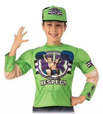 John Cena Costume Set For Kids Official WWE Boys Muscle Chest Top & Trucker Cap • $19.95