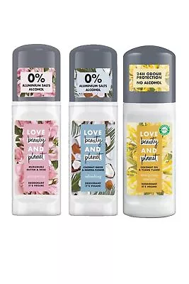 £8.22 • Buy Love Beauty Deodorant Roll On 50ml Trio Coconut Mimosa,Murumuru,Ylang Ylang