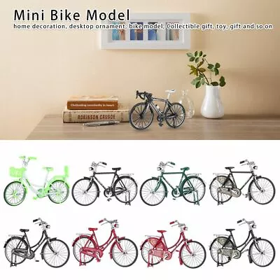£10.53 • Buy Bicycle Model Miniature Figurine Mini Mountain Bike Simulation Racing Bike
