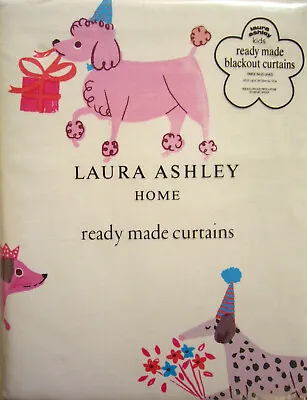 LAURA ASHLEY Kids - PETS PARTY Ready Made Blackout Curtains - W53  X L54  - NEW • £24.95