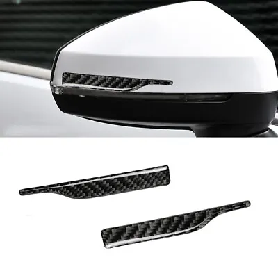 $6.06 • Buy 2x Carbon Fiber Car Rearview Mirror Strip Anti-collision Sticker Car Accessories