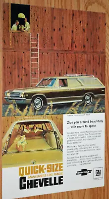 ★1967 Chevy Chevelle Concours Wagon Original Vintage Advertisement Print Ad 67 • $9.99