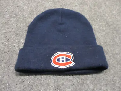 Montreal Canadiens Beanie Cap Hat Adult One Size Blue Fitted Mens NHL • $14.95
