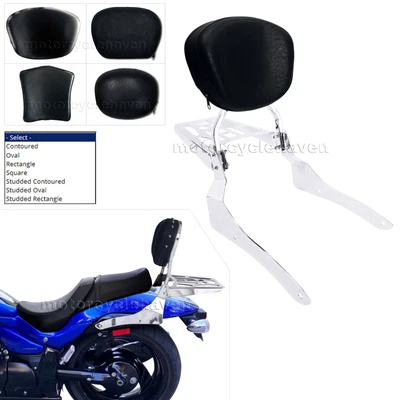 $163 • Buy Sissy Bar Backrest Pad With Luggage Rack For 2006-up Suzuki Boulevard M109 M109R