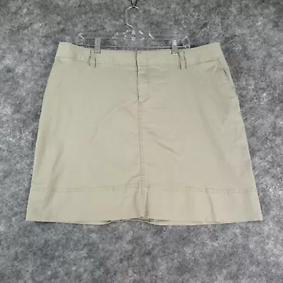 Merona Skirt Womens 18W Beige Straight Solid Pockets Above Knee Cotton Stretch • $13.95