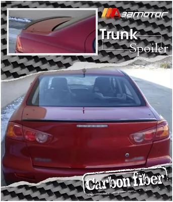 Carbon Fibre Rear Trunk Spoiler Wing Fits MITSUBISHI Lancer Evolution X EVO 10 • $197.99