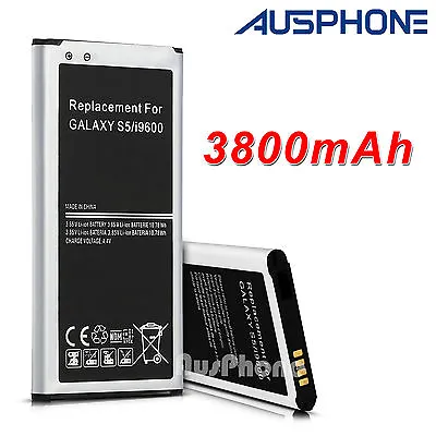 Premium Li-ion Replacement Battery For Samsung Galaxy S5 4G I9600 G900 3800mAh • $12.45